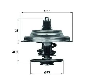 Těsnění motoru Termostat, chladivo MAHLE TX 23 79D