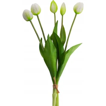 umělá květina Kytice tulipánů umělá květina dekorativní bílá 41 cm