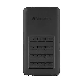 Pevný disk Verbatim 53402 Store N Go Secure, SSD externí disk, 256GB, 2.5", šifrovaný, s numerickou klávesnicí, USB-C, černý