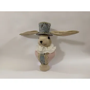 Velikonoční dekorace VELIKONOČNÍ ZAJÍC - SAMETOVÁ BUSTA