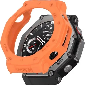 Příslušenství k chytrým hodinkám Silikonový rámeček pro Amazfit T-Rex 3 - Oranžový