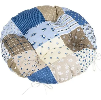 Podsedák Sedák Adéla prošívaný kulatý Modrá - průměr 40 cm