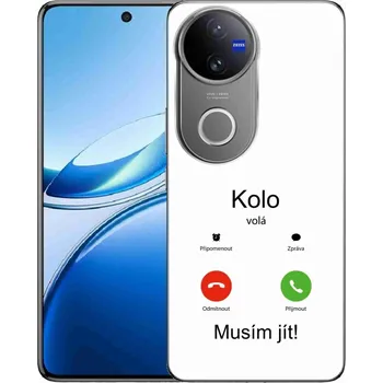 Pouzdro na mobilní telefon Gelový kryt mmCase na Vivo V50 5G - kolo volá bílé pozadí