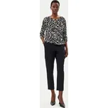 Olsen Kalhoty z materiálu 14002075 Černá Straight Fit 34