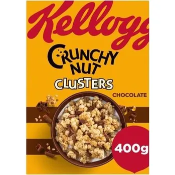 Kellogg's Crunchy Nut Clusters cereálie s kousky oříšků a čokolády 400 g