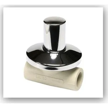 Ventil PPR podomítkový ventil přímý s kovovou krytkou Wavin Ekoplastik 25 mm SVEPLK025X Varianta: PPR podomítkový ventil přímý s kovovou krytkou Ekoplastik 20 mm SVEPLK020X