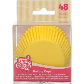 Velikonoční dekorace Žluté cukrářské košíčky FunCakes 48ks