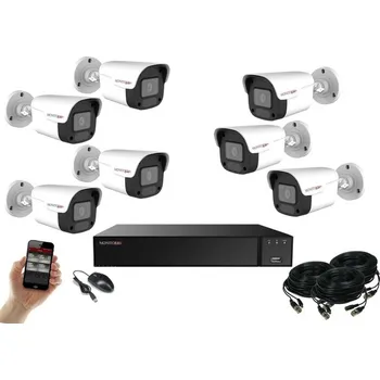 Kompletní kamerový systém Monitorrs Security AHD 7 kamerový set 5 Mpix Tube (6198K7) (Monitorrs Security)