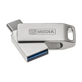USB flash disk MyMedia MyDual USB 3.2 Gen 1, USB 3.2 Gen 1, 32GB, 69269, stříbrný, 69269, USB A / USB C, s otočnou krytkou