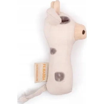 Hračka pro kojence Filibabba Lněné chrastítko Kráva