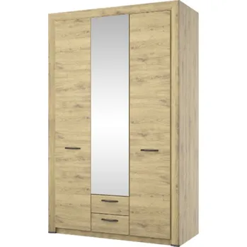 Šatní skříň SAPRIO skříň se zrcadlem 3d2s dub navara