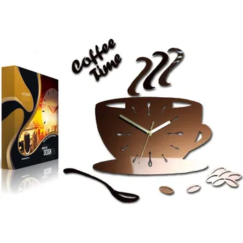 Hodiny Nástěnné hodiny ModernClock hnědé 43 cm