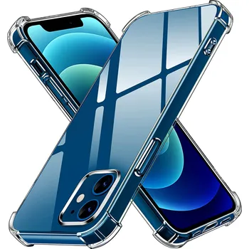 Pouzdro na mobilní telefon Pouzdro PANCÉŘOVÉ pro APPLE IPHONE 12/12 PRO + Sklo 9H | ANTI SHOCK CLEAR CASE