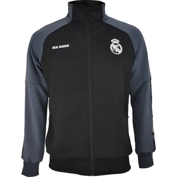 Pánská větrovka Real Madrid FC Sportovní bunda Real Madrid FC, černo-šedá, zip Velikost: XL