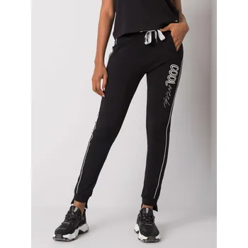 Černé dámské tepláky s potiskem RV-DR-6499.27-black Velikost: S