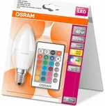 OSRAM LED STAR+ CL B RGBW FR 40 stmívatelné ovladačem 5,5W/827 E14