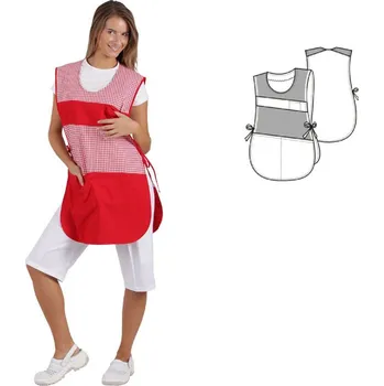 Gastro oděv (2102.0200) JARMILA zástěra dámská - červená - 34/168EU34