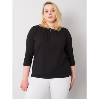 Dámská halenka Černá elegantní halenka RV-BZ-6334.19P-black Velikost: 3XL