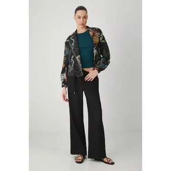 Pánská bunda Lněná bomber bunda Medicine více barev, oversize RS25.KUD804 vícebarevná MLA, vel. S