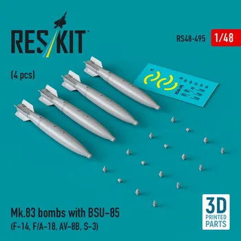 Plastikový model 1/48 Mk.83 bombs w/ BSU-85 (4 pcs.)
