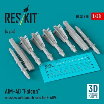 Plastikový model 1/48 AIM-4D 'Falcon' missiles w/ launch rails for