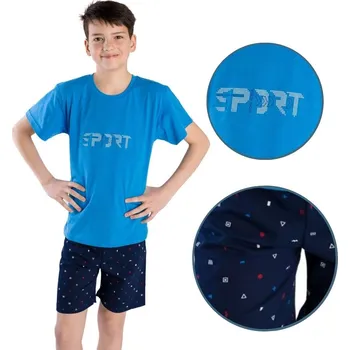 Chlapecké pyžamo Chlapecké pyžamo Betty Mode letní modré SPORT