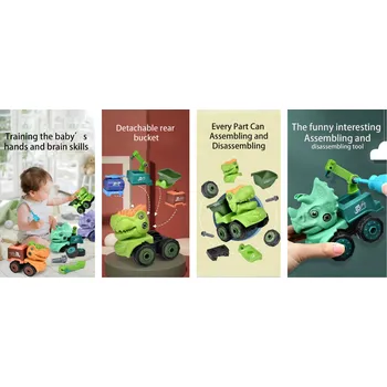 autíčko PAKTAT DIY truck mini dino set 4 stavba