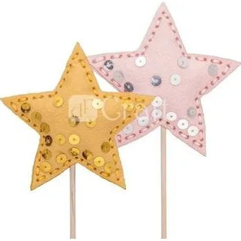 kreativní sada dpCraft Kreativní filcová sada – hvězdy na špejli