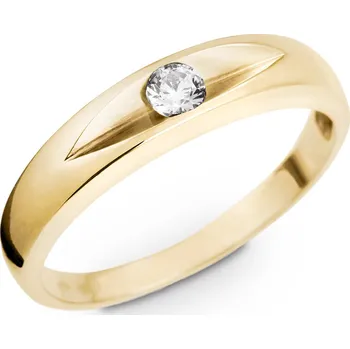 Prsten Prsten ze žlutého zlata s přírodním diamantem 276.90 Velikost: 57