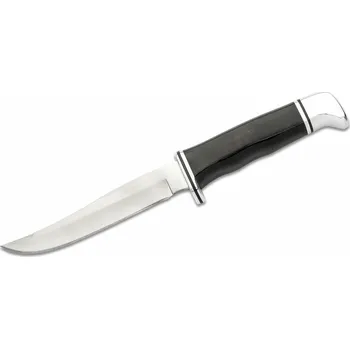 Kuchyňský nůž Buck BU-0105BKS 105 Pathfinder univerzální nůž 12,7 cm, černá, fenol, kožené pouzdro