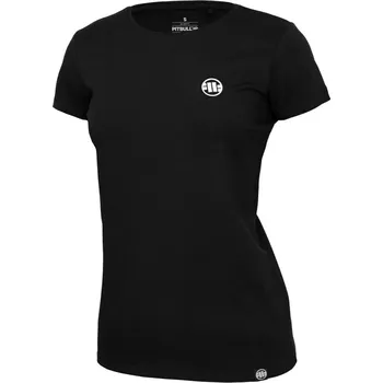 Dámské tričko PitBull West Coast - dámské triko SMALL LOGO 190 černé Barva: Černá, Vel: XS