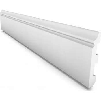 Podlahová lišta MDF soklová lišta Stellar 12,6 x 79 mm, délka 100 cm, bílá