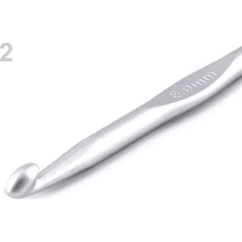 Jehla na filcování Háček na háčkování vel. 6; 7; 8; 9 - 2 (8 mm) stříbrná