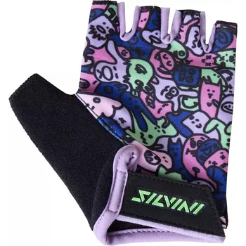 Cyklistické rukavice Rukavice Silvini Rukavice Silvini Locri CA2425 SF dětské blush/green 3-4 3-4