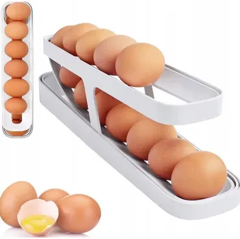 Úložný box Organizér do lednice na vejce, krabička s víkem na 10 vajec
