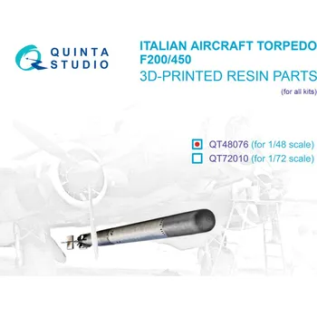 Plastikový model 1/48 Italian WWII aircraft torpedo F200-450