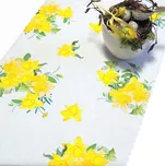 Ubrusová šála v metráži Velikonoce - Narcis 38 zakončení vlnkou