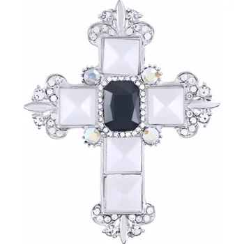 Brož Amparo Miranda® Brož Kříž AM342, Barva Stříbrná
