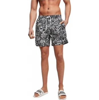 Pánské plavky Pánské šortky na plavání se vzorem Urban Classics (22 variant) Barva: černá - tattoo, Velikost: XXL