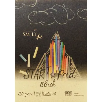SMLT_art SMLT art Blok na kresbu, černý, A5, 20 listů, 120 g/m2