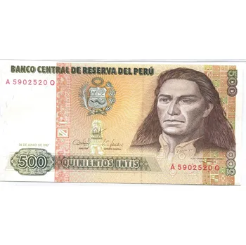 PERU. 500 intis 1987. Pi. 134b.