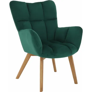 Křeslo Designové křeslo FONDAR —masiv, látka, zelená Kondela