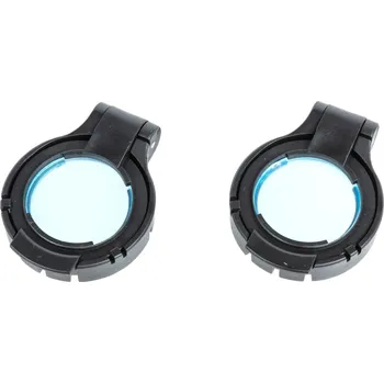 Airsoft Sada výklopných flip-up krytek pro ZV-1 - průhledné, průměr 30mm, černé, JJ Airsoft