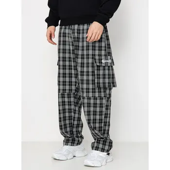 Pánské kalhoty Wasted Paris Yard Tartan Hunter (black/white) S, černá