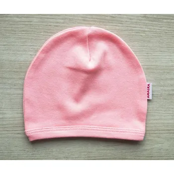 Kojenecká čepice AMÁLKA Bavlněná čepička saporka, lososová Velikost: 80-86