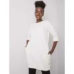 Smetanová dlouhá mikina s kapsami RV-BL-6941.39P-ecru Velikost: S/M