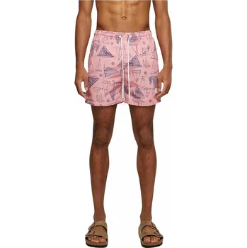 Pánské plavky Pánské šortky na plavání se vzorem Urban Classics (22 variant) Barva: růžová světla - jachty, Velikost: 4XL