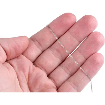 Řetízek Řetízek z nerezové oceli 1,2 a 1,5 mm metráž Varianta: 2 (1,2 mm) platina, Balení: 1 m