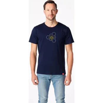 Pánské tričko CityZen - AGEN Pánské tričko navy s potiskem Včela 6XL