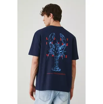 Tričko Medicine pánské, tmavomodrá barva, s potiskem RS25.TSM713 59X, vel. S